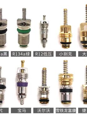 汽车空调气门芯大全R134a高压R12低压别克宝马现代富康雪铁龙气针