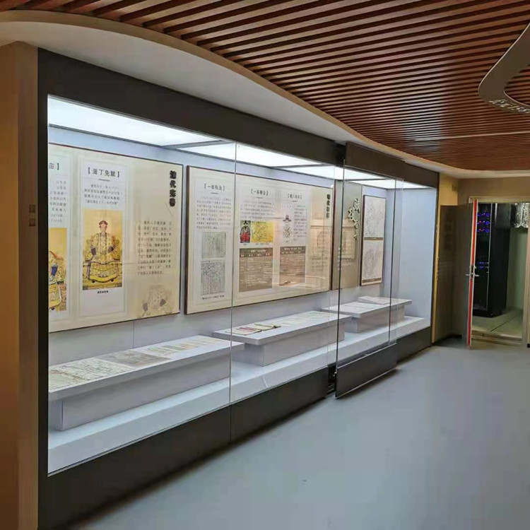 定制博物馆木质烤漆展示