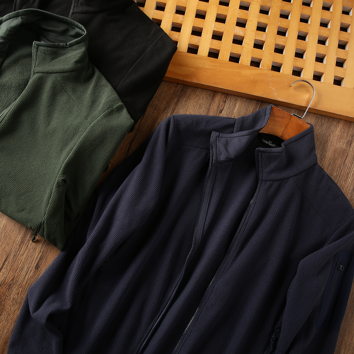 鸟款！线下1600！秋季新款男士DL轻量化立领抓绒衣开衫卫衣外套