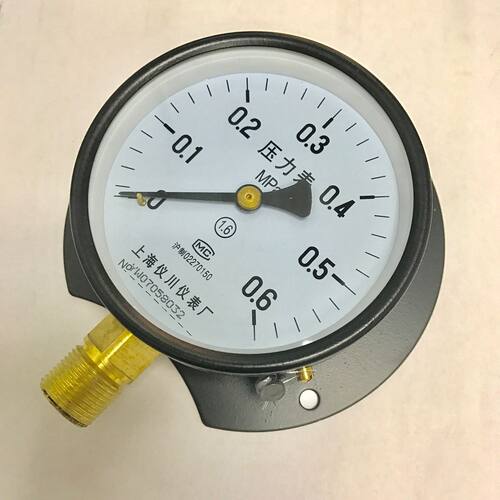 船用压力表 径向带后边 径向带边压力表 y-100t 0-0.6mpam20x1.5