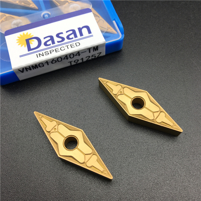 DASAN菱形外圆车刀片数控刀具金色涂层钢件 VNMG160408-TM T9125Z
