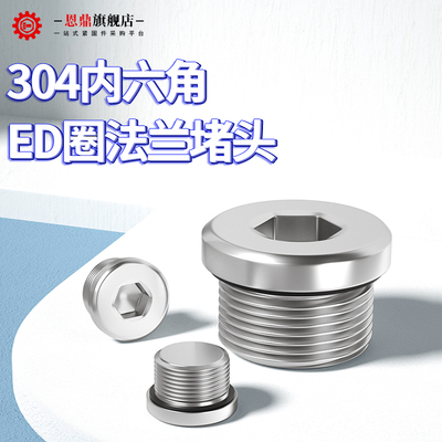 不锈钢内六角堵头法兰面