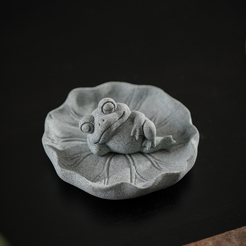 创意青砂石蛙茶宠玩摆件