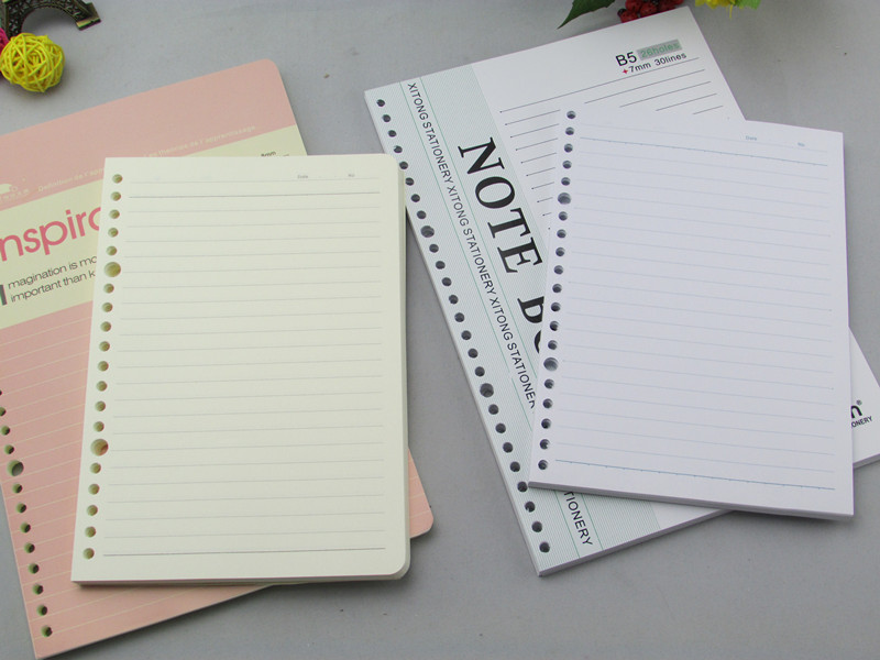 【特价包邮】活页夹内芯 活页本替芯内芯 白纸记事B5 26孔A5 20孔