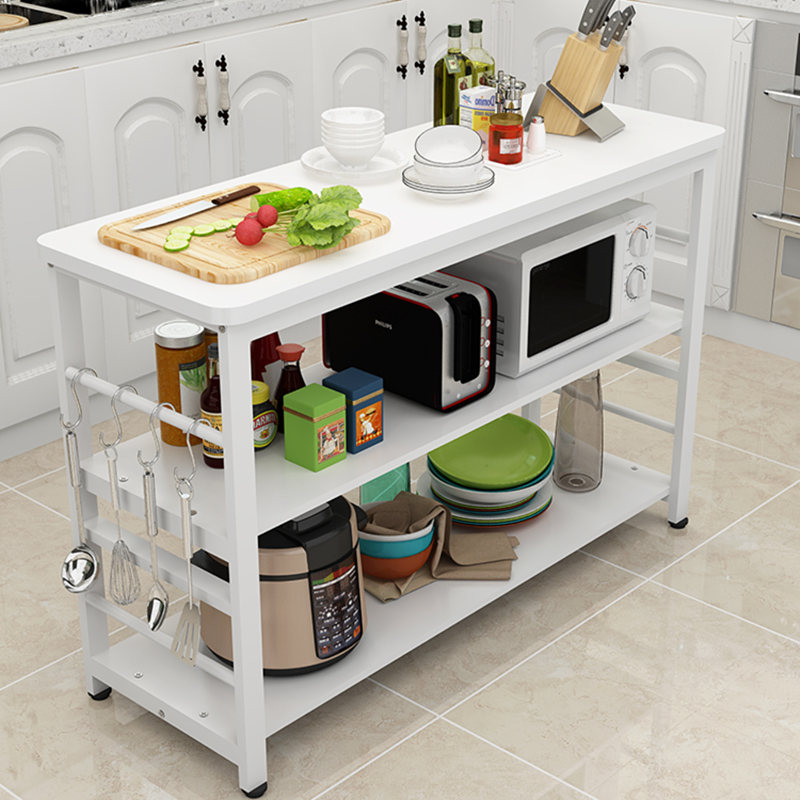 厨房小长桌子靠墙双层炒