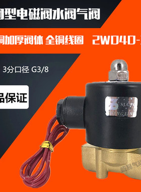 常闭电磁阀水阀气阀 2W040-10 3分电磁阀 AC220V DC24V SLGPC