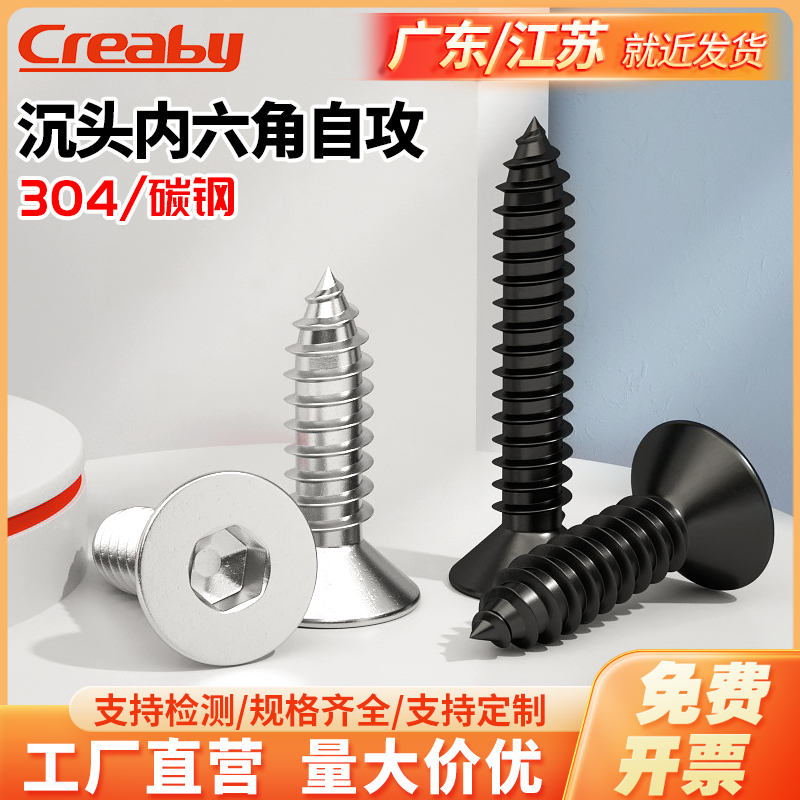 不锈钢级黑色镀镍平头内