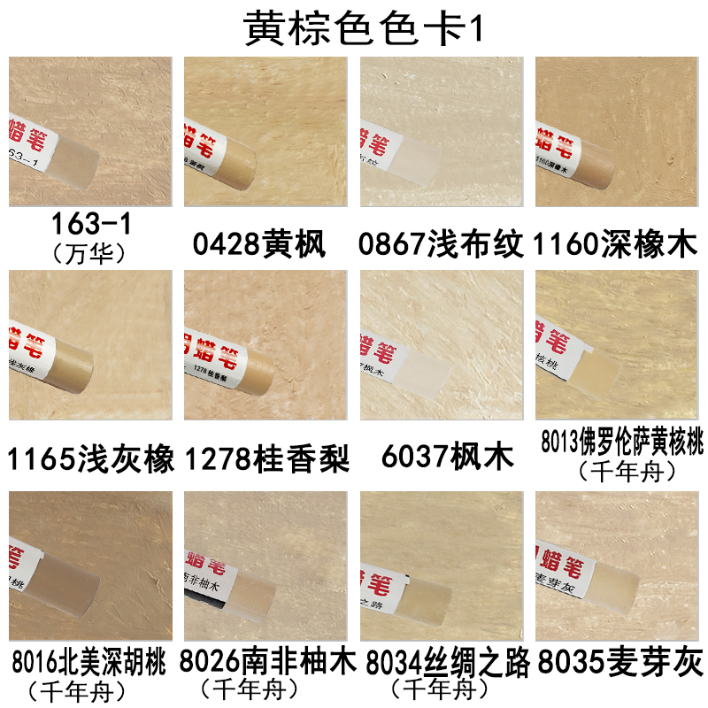 家具修补蜡笔木门地板磕碰木器坑洞填充划痕钉眼补漆笔黄棕蜡笔 - 封面