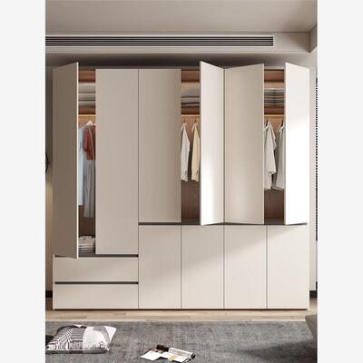 衣柜新款奶油风免拉手一