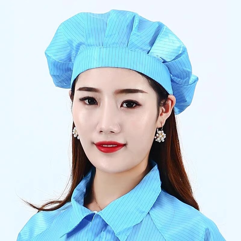 防静电帽子工作白色尘劳