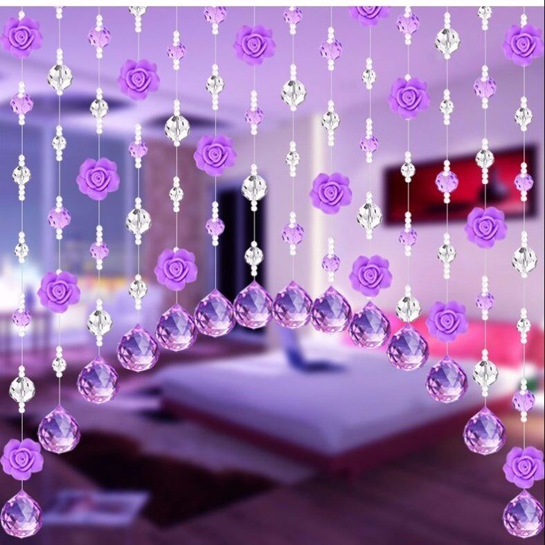 防蚊门帘 串珠门帘一帘幽梦珠帘垂帘帘子隔断帘流苏珠链帘子过道