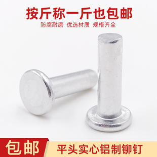 GB109平头铝铆钉 实心铝制手打敲击式 卯钉M2M2.5M3M4M5M6M8
