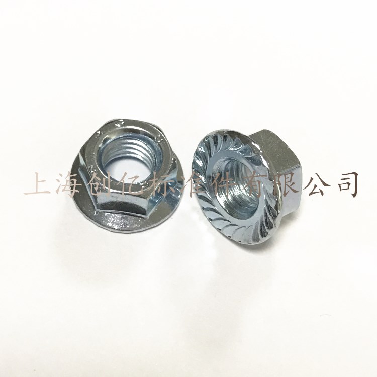 镀锌级法兰螺母六角防松