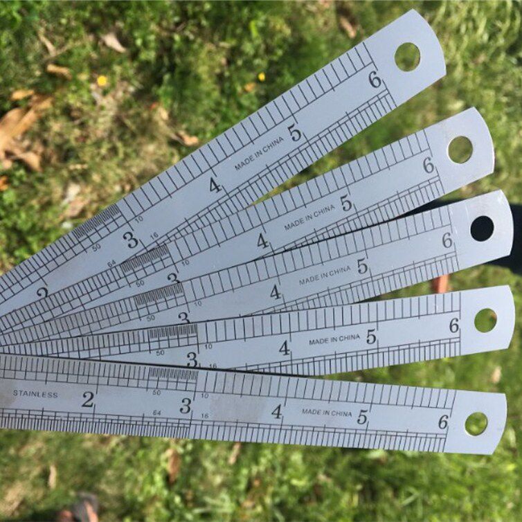 不锈钢钢尺15cm 钢板尺15公分 钢直尺150mm 教学仪器