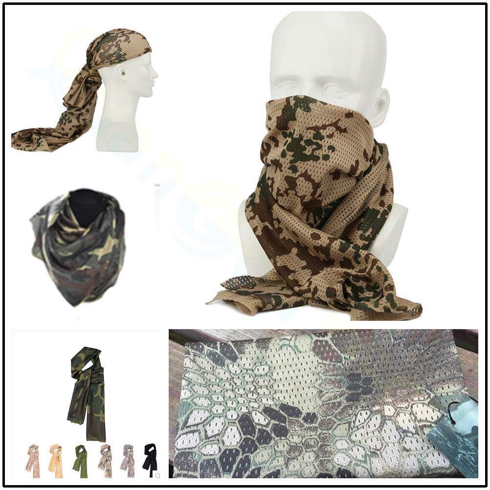 户外战狼多功能防风沙伪装网巾迷彩战术围巾特种兵小方巾透气围脖