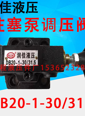 润佳液压 柱塞泵调压阀 DB20-1-30/31.5 转阀24O-10B 4WH16Y-50