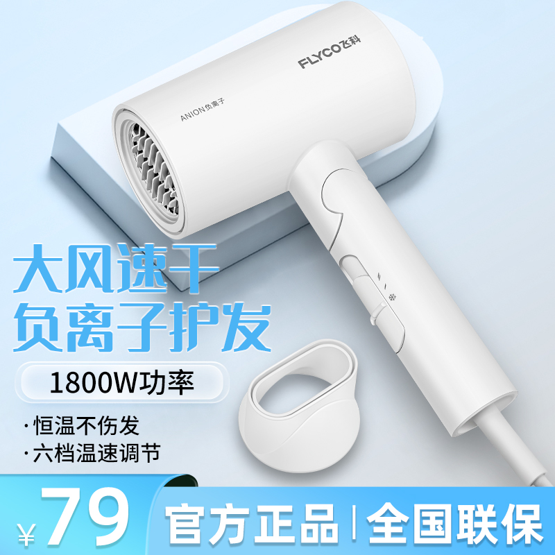 飞科吹风机家用大功率旗舰负离子速干护发宿舍用学生风筒机