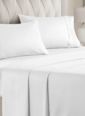 Hotel Cooling Bed Sheet 4 Sets Bedsheet Cover Queen/Double