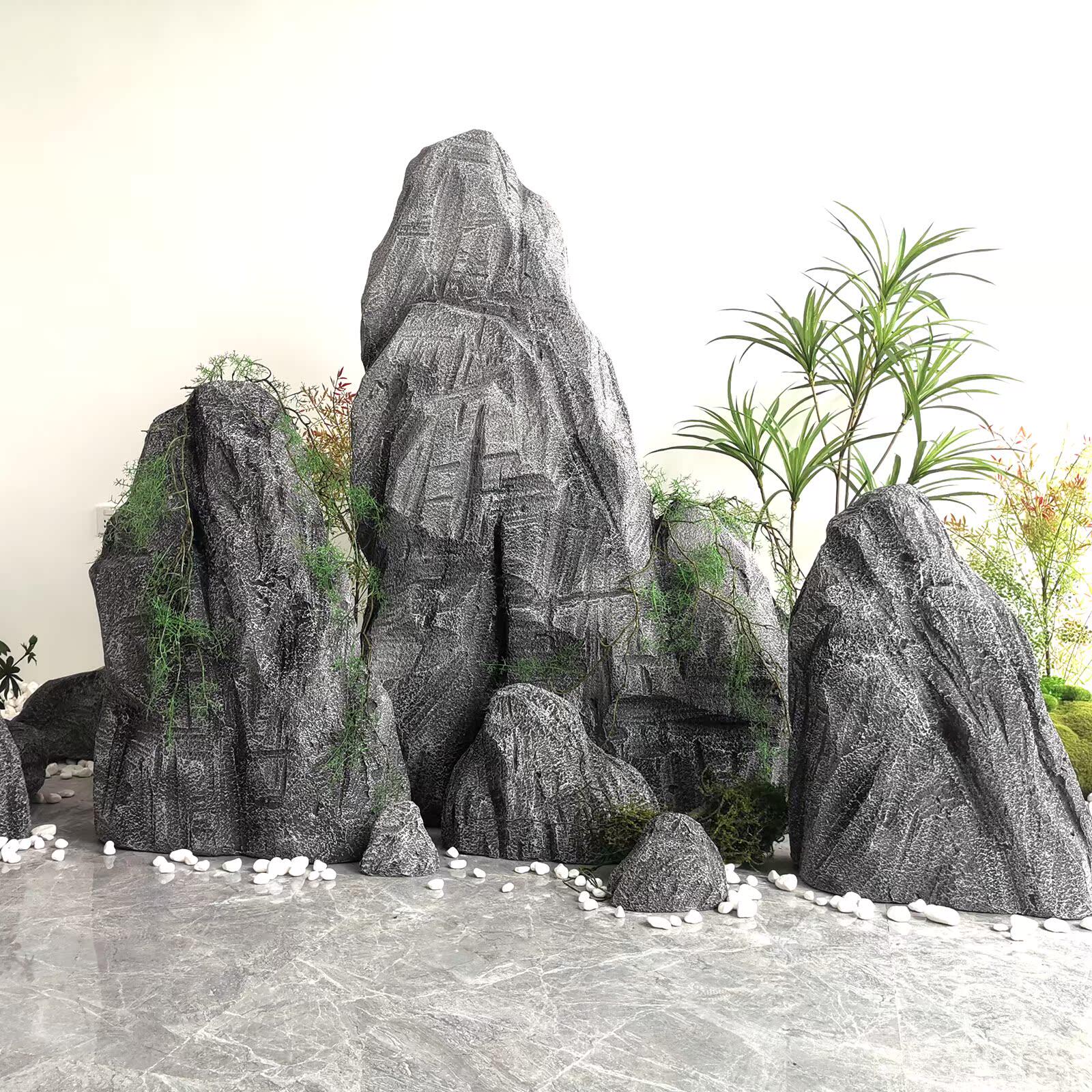 泡沫假山石头道具舞台表演橱窗婚庆美陈装饰太湖石造景摄影摆件