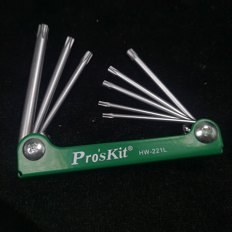 台湾宝工 HW-221L  8支套装 携星型带孔六角梅花头扳手 T9-T40