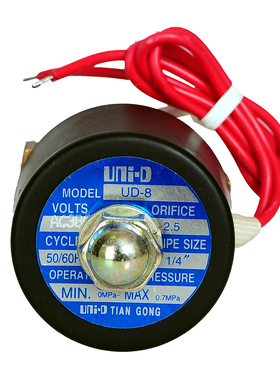 UNI-D电磁阀UD-8气阀UD-6水阀TIAN GONG代替2W025-08H AC220V 24V