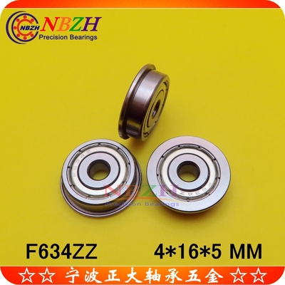 不锈钢 法兰杯士轴承 SF634ZZ F634ZZ DDRF-1640 4*16*18*5*1 mm