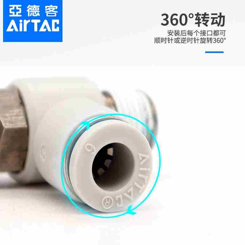 亚德客气缸调速阀管接头