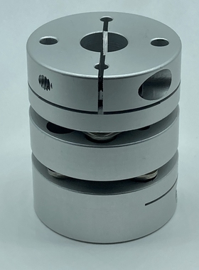 外径D50双膜片联轴器 长度L58 单膜 弹性簧片 大扭矩 夹紧式 传动