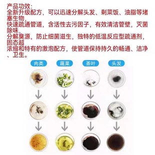 3瓶套装雄霸疏通第三代强力管道疏通剂粉大瓶500克疏通粉颗粒粉状