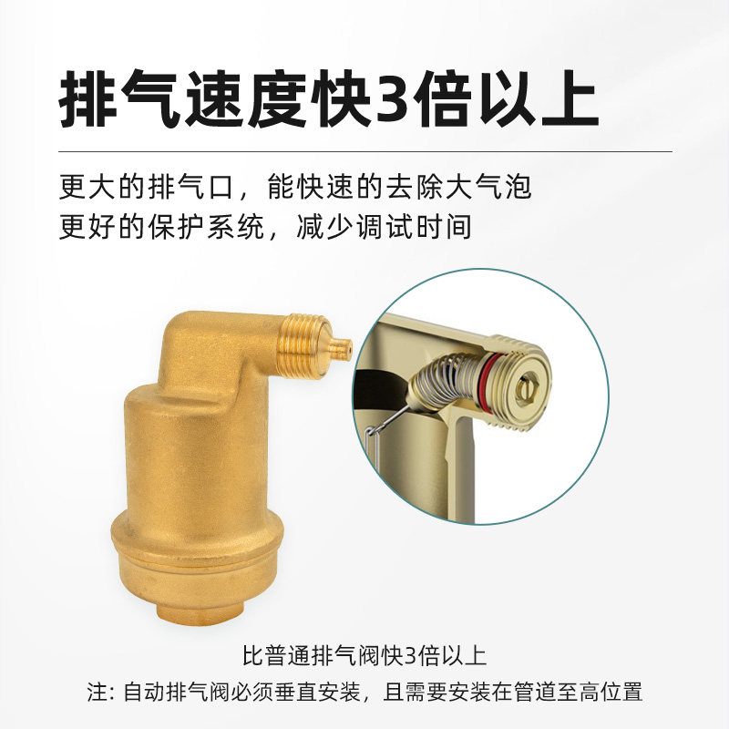 暖气自动排气阀地暖分水器暖气片全自动快速单向dn25高效20放气阀
