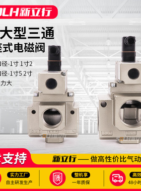 插座式大型真空电磁阀VP3165/VP3185V-10/12/14/20DL/DZ/G/AB三通