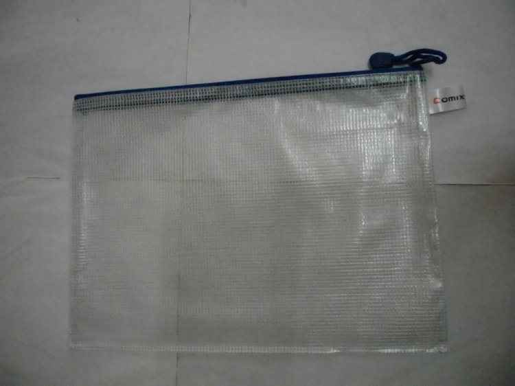 齐心A4/A5/A5.5网格袋 网格拉链袋 文件袋 资料袋 透明票据网袋