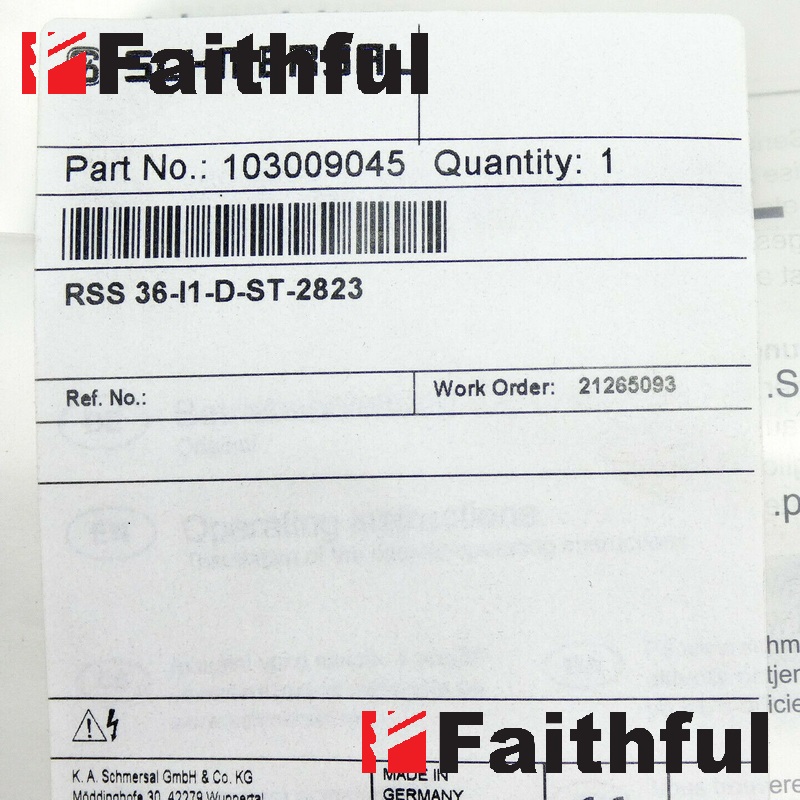 议价Schmersal 103009045 施迈赛安全开关 RSS 36-I1-D-ST-2823