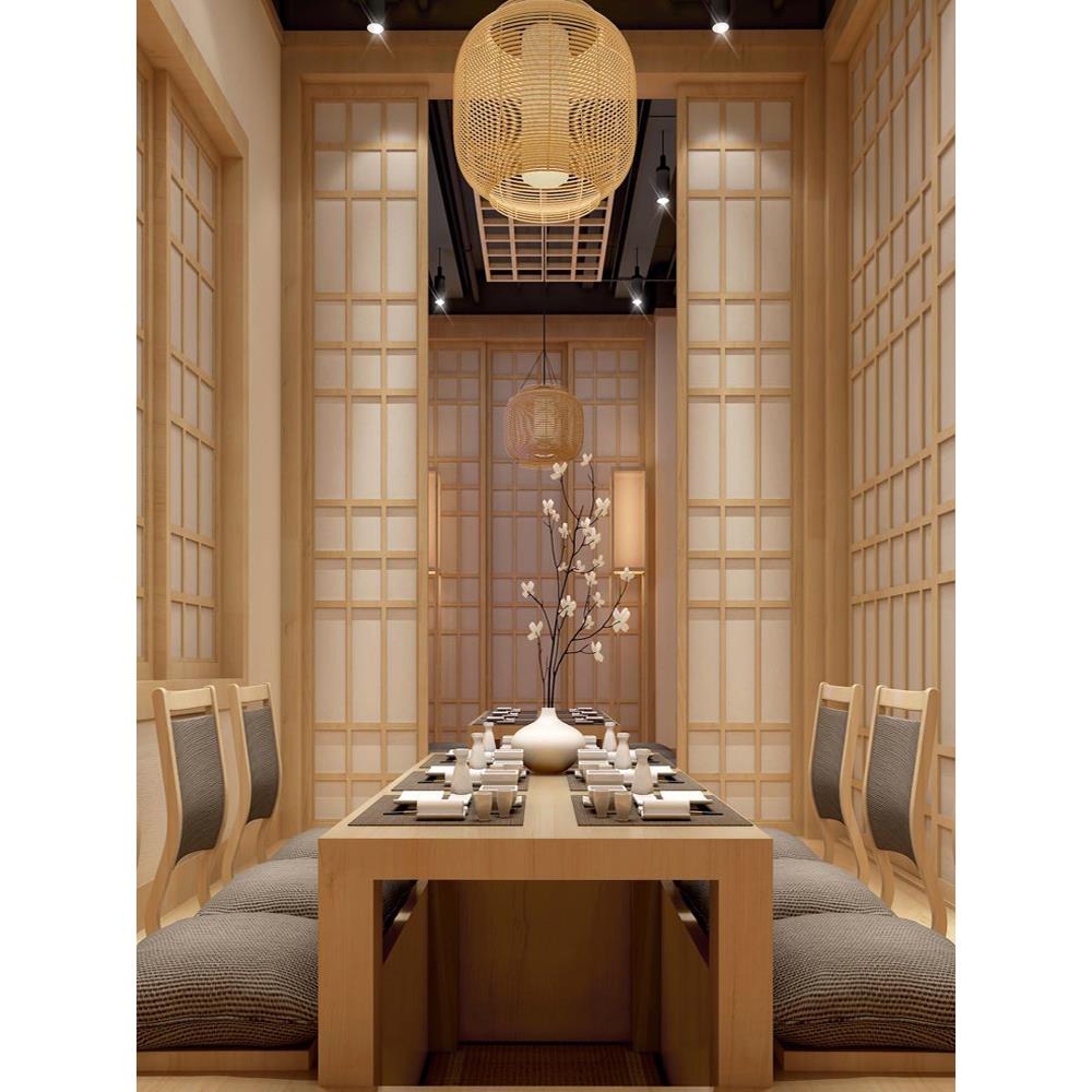 湖北日式格子门推拉实木