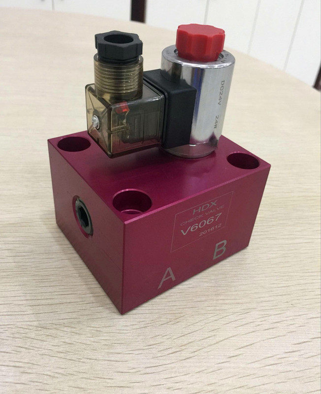 HDX插装式电动止回阀V6067-20/21/22/23/24/25-M 海德信液压阀