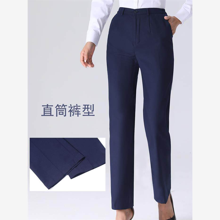 新工作服女工作裤宝蓝色西裤酒店藏移动公司邮政工装裤子