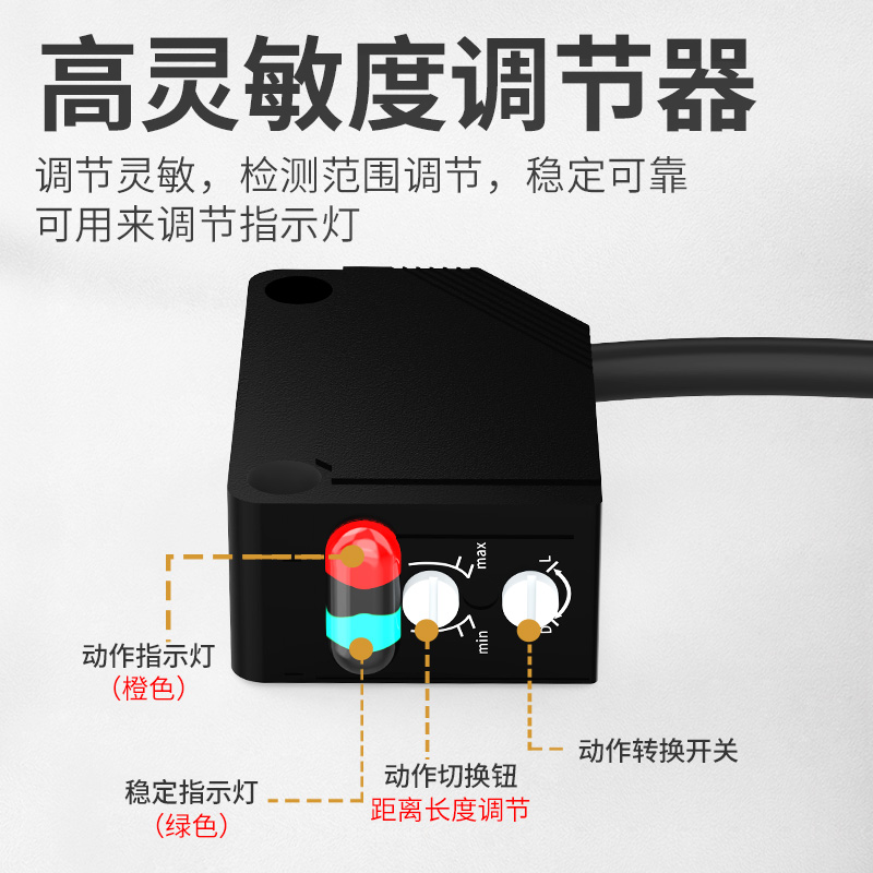 光电感应器漫反射镜面对