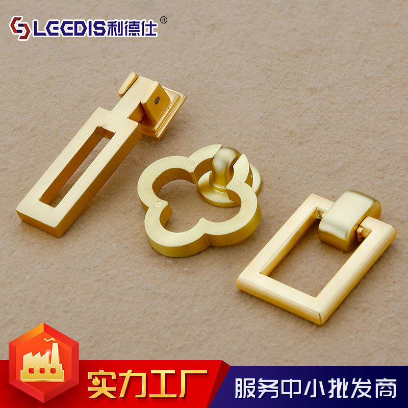 利德仕铜色门把手中式仿图片