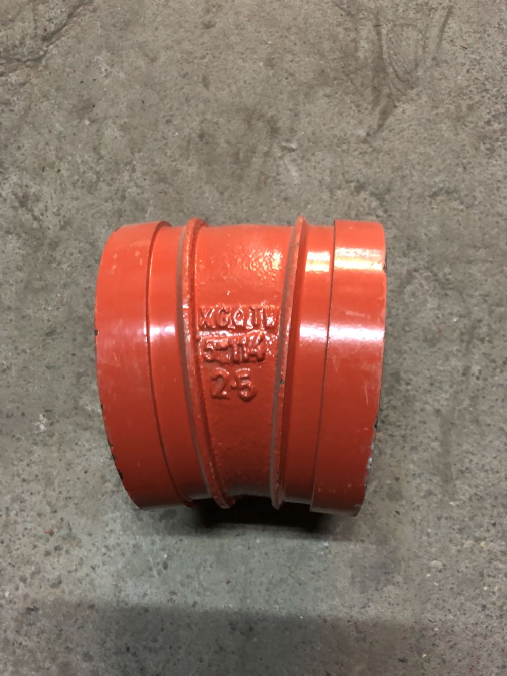 沟槽卡箍弯头消防管件度