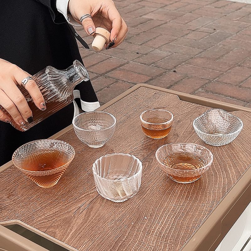 新中式茶杯磨砂玻璃清酒