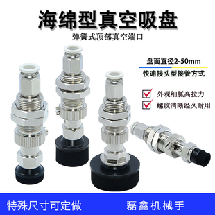 WET06 D10 顶进气海绵真空吸盘组件J 弹簧式