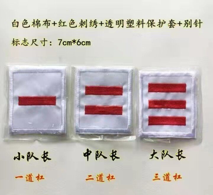 少先队员队长一二三道杠委员防水刺绣标志小队委大队长队标袖标
