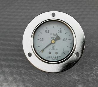 轴向带边压力表铜螺纹背