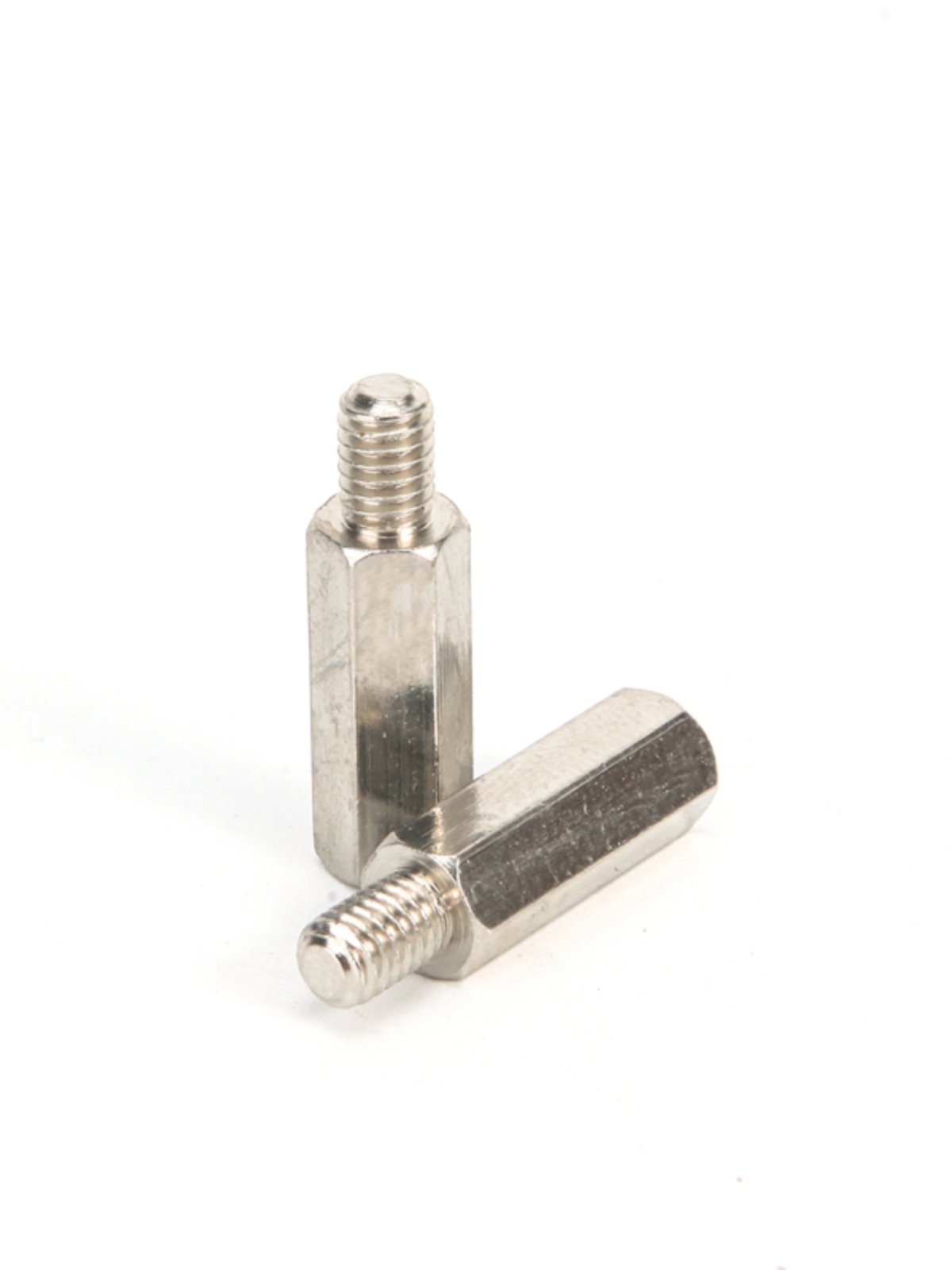 镀镍铜柱 阴阳铜柱螺丝 单头六角柱 铜支柱 机箱铜螺柱 隔离柱 M3