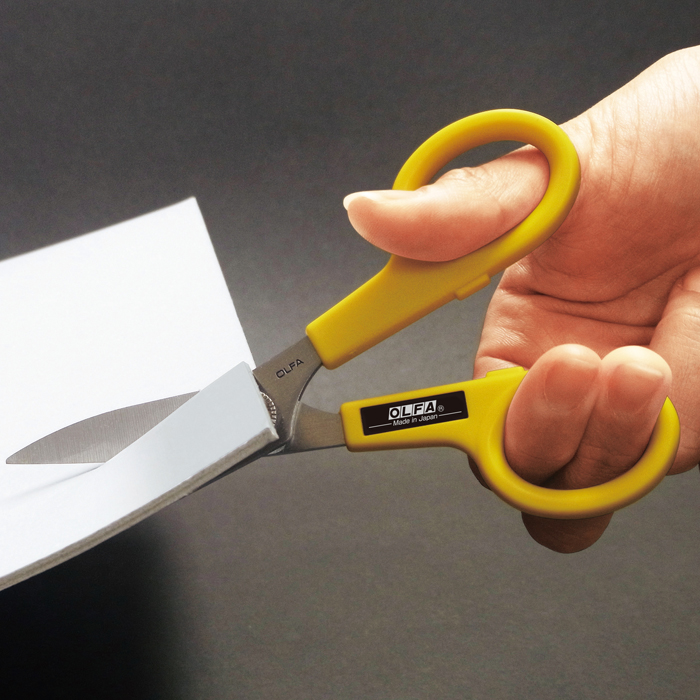 OLFA日本爱利华SCS-1/2 进口剪刀防滑锯齿多用途精密拼布手工剪刀
