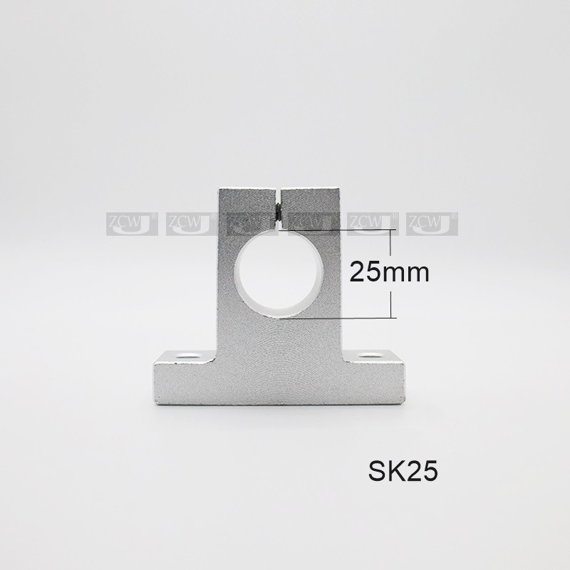 光轴支架SK支撑座支架SK25标准铝合金白色SHA25立式导向轴支座轴