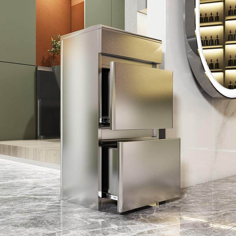 理发店工具柜美发店工具车柜子剪发推车不锈钢发廊工作柜储物厂家