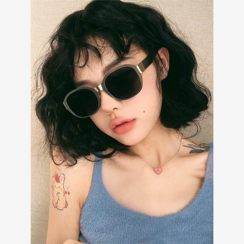 metal sunglasses金属太阳镜复古墨镜女大框圆脸个性辣妹太阳眼镜
