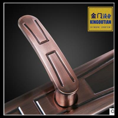 防盗门拉手红古铜锁体锁芯把手执手复古简约通天锁大门入户门包邮