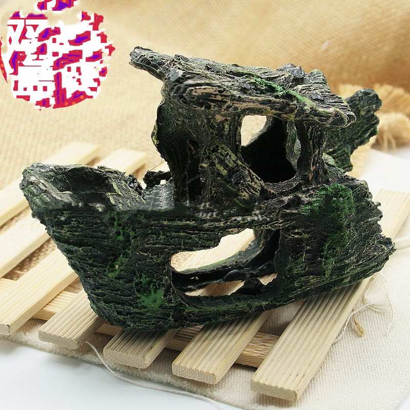 沉船鱼缸造景仿真假山石